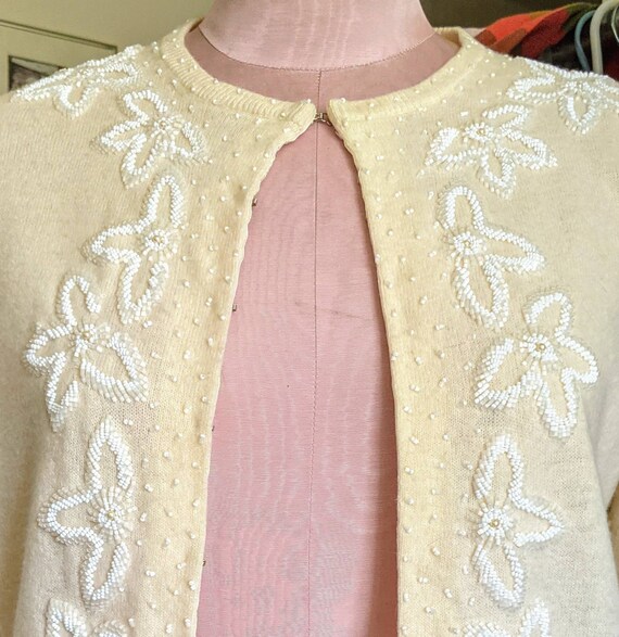 True Vintage 50s Beaded Cardigan JoRo Imports Miam