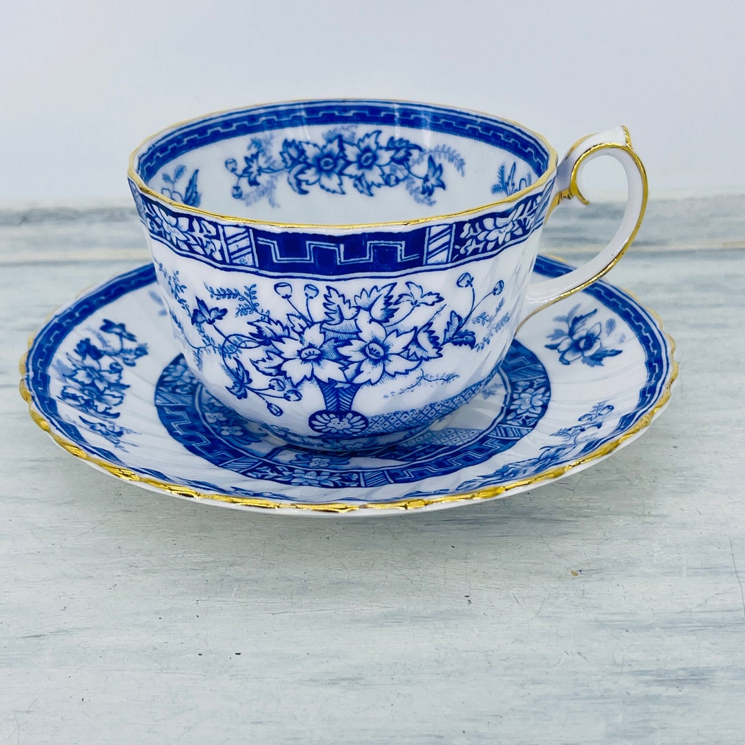 Rare Vintage Blue Rhapsody by Gladstone England Snack Tea Cup Etsy