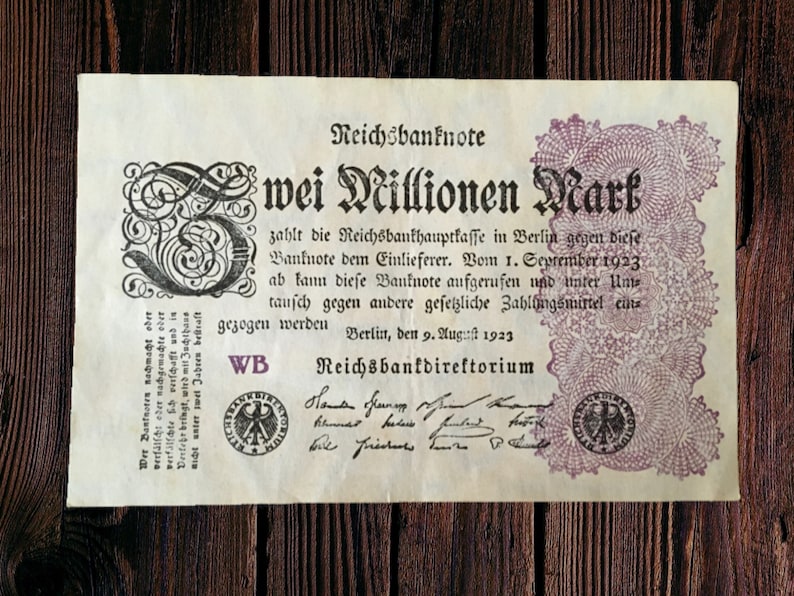 2 Million Mark Reichsbanknote 1923