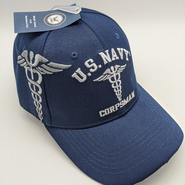 Licensed United States Navy Hat - Corpsman - U.S. Navy - Embroidered
