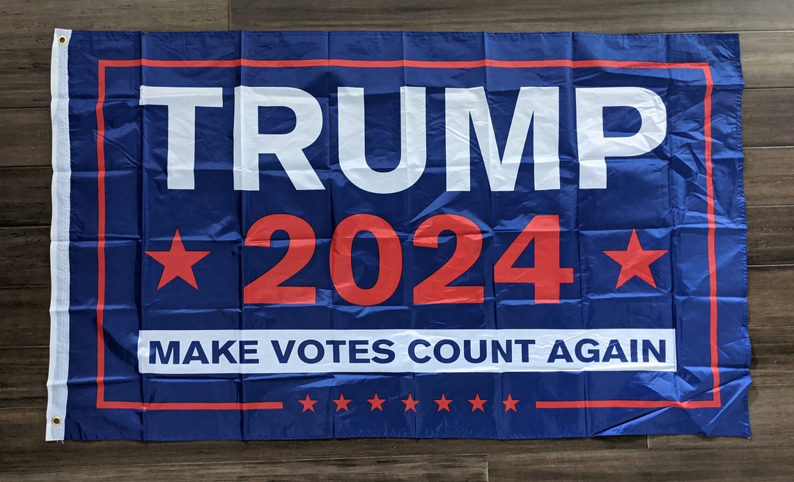TRUMP Flag 2024 3' x 5' Make Votes Count Again Etsy