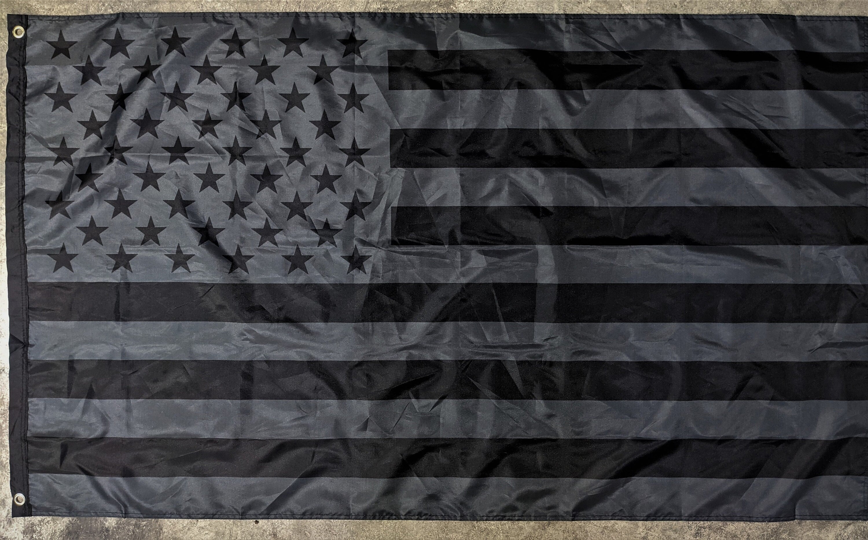 3x5FT All Black American Flag US Black Flag Tactical Decor Blackout USA 