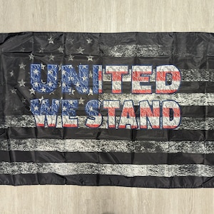 3&#39;x5&#39; Flag United We Stand - Blackout USA Flag - Patriotic Flag - Brass Grommets - Outdoor Indoor Banner Flag