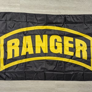 US Army Ranger Flag 3&#39;x5&#39; - Black United States Army - Military Flag - Outdoor Indoor - Brass Grommets