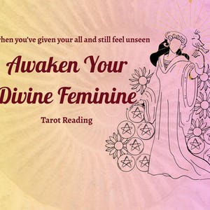 Verbinde dich mit deiner Göttlich-Weiblichen Tarot Legung - Energie Legung, Sacred Feminine
