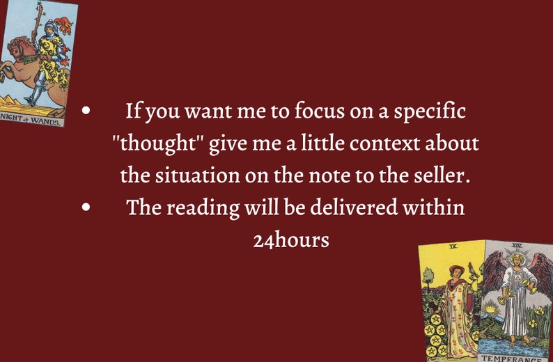 What Does S/he Think About Me Tarot Reading Same Day Etsy