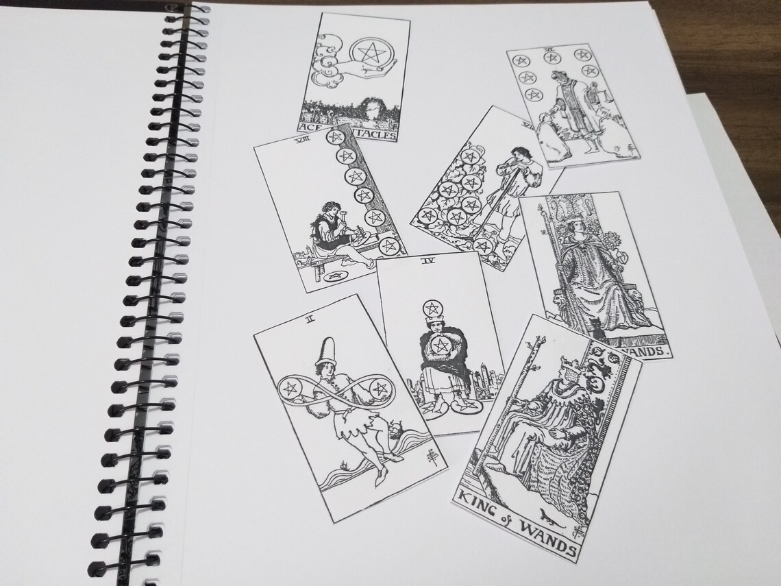 Rider Waite Printable Deck Color Your Own Instant Download Tarot Cards ...