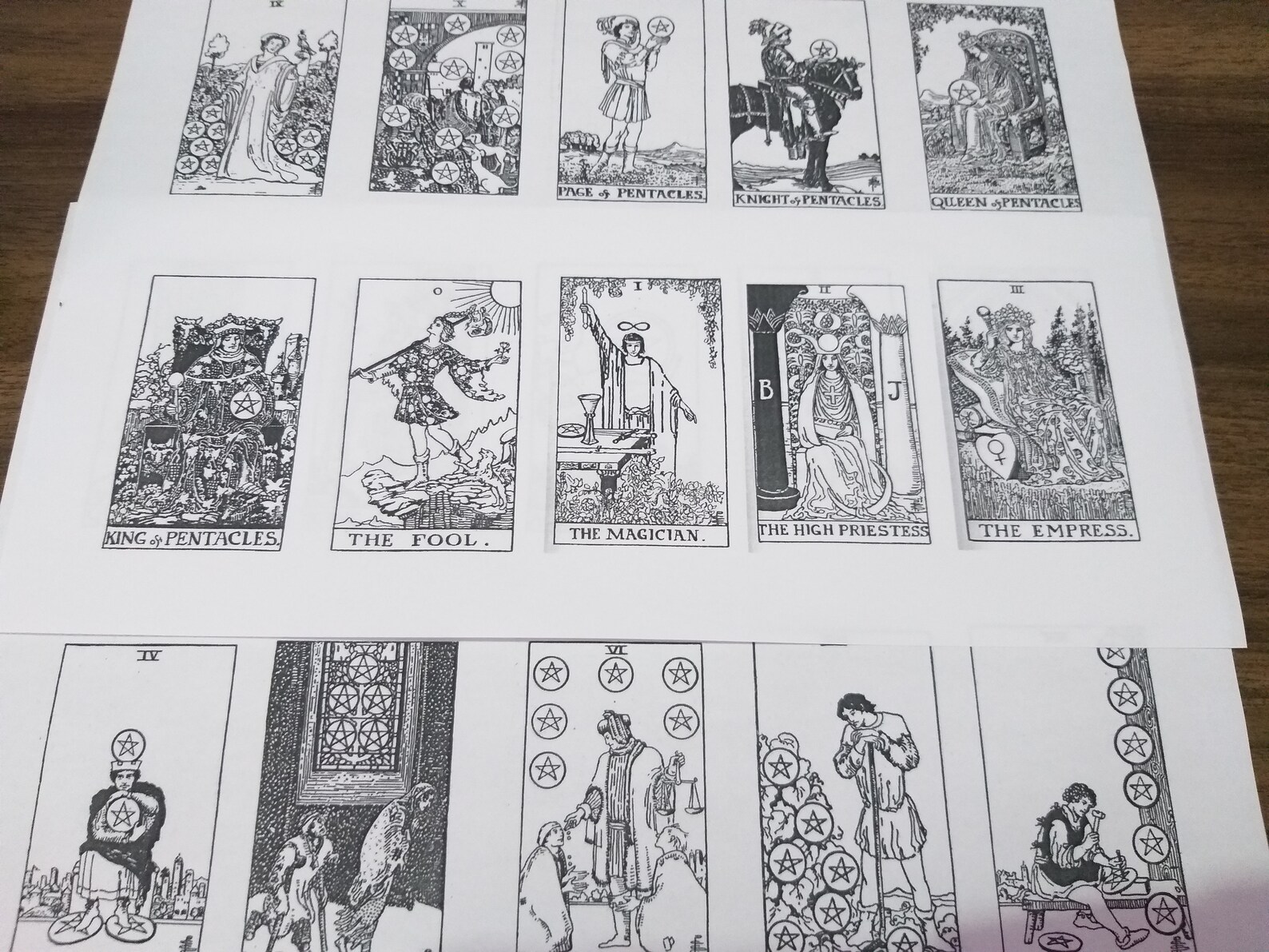 Rider Waite Printable Deck Color Your Own Instant Download Tarot Cards ...