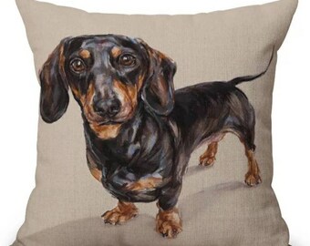 Dachshund pillow | Etsy Dachshund Glitter Decor Pillow