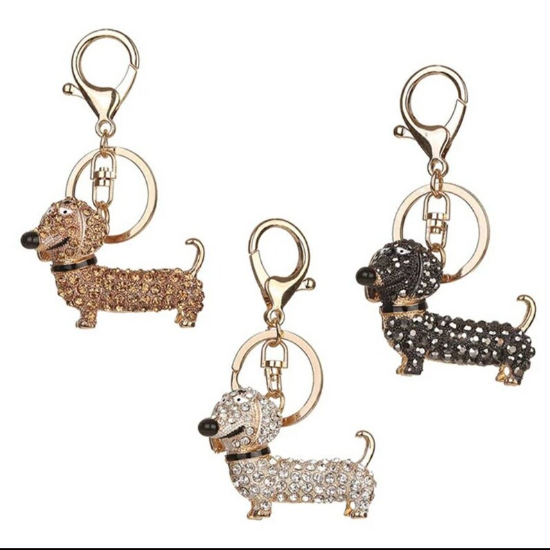 Dachshund Keyring Gift Present Sausage dog Key Ring Dachshund Keyring Gift Present Sausage dog Key Ring