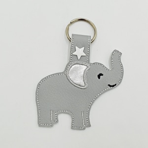 elephant Snap Tab, elephant, Key Chain, Key Fob, Snap Tab, ITH, Digital File, Embroidery Design 4x4
