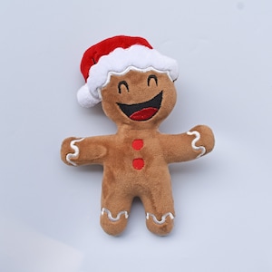 Gingerbread man embroidery pattern , In The Hoop, ITH, Softie Stuffie Plushie Kids , embroidery design, christmas pattern, 5 sizes