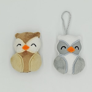 Petit hibou porte-clés Stuffie ITH Broderie, porte-clés Machine Pattern, ITH hibou Stuffie, hibou Softie, motif forêt, ITH 4x4 Dans le cerceau