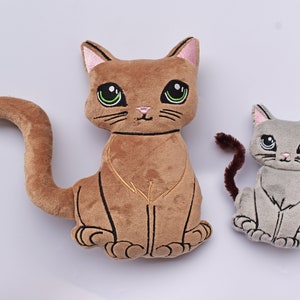 Cat Stuffie ITH Embroidery , Machine Pattern, ITH Kitten Stuffie, cat Softie, kitten Pattern in the hoop, ITH 5x7,6x10, 7x12,8x8,8x12
