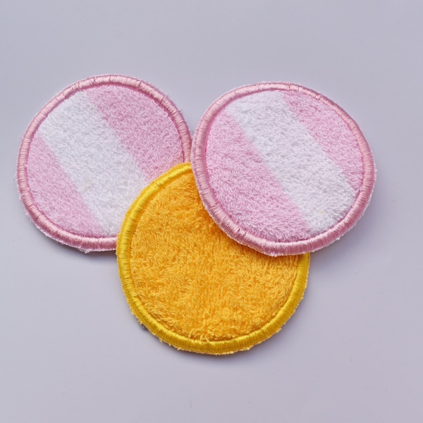 Washpad make-up removal pad round shape embroidery design  for 4x4 ,10cm x10 cm hoop