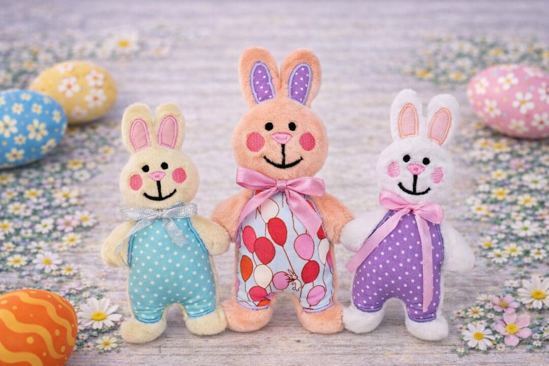 Easter Bunny Stuffie ITH Embroidery ,machine Pattern,ith Bunny Stuffie ...