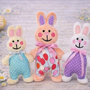 Broderie machine pour lapin de Pâques, motif lapin en peluche, broderie à l'aiguille, motif de Pâques, broderie à l'aiguille (5x7, 6x10, 7x12 pouces), broderie dans le cadre