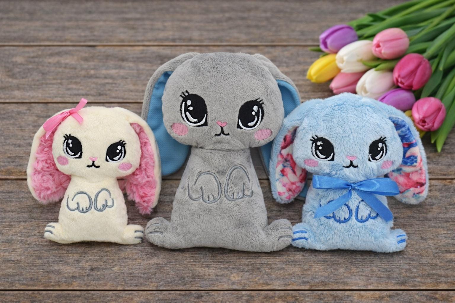 Easter Bunny Stuffie ITH Embroidery ,machine Pattern,ith Bunny Stuffie ...