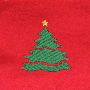 christmas tree embroidery design 4x4 instant dowload