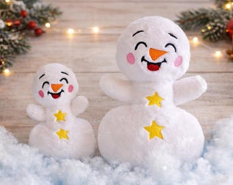 Snowman Stuffie ITH Embroidery , Machine Pattern, ITH Christmas Stuffie, Xmas Softie,christmas Pattern, ITH 5x7 ,6x10, 7x12,8x8, 8x12