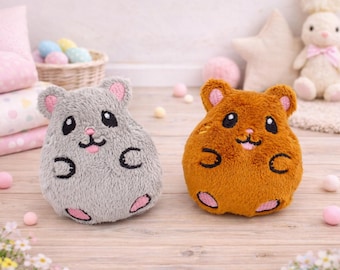 Kleines Hamster-Stofftier, Stickmuster für die Nähmaschine, ITH-Hamster-Stofftier, Stofftiermuster, ITH 4x4