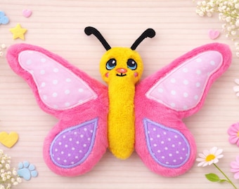 butterfly Stuffie ITH Embroidery , Machine Pattern, ITH butterfly Stuffie, Softie, Pattern, ITH 6x10, 7x12 , 8x12