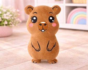 Capybara stuffie ITH machine embroidery design 5x7, 6x10,7x12,8x12