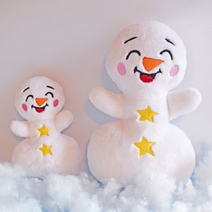 Bonhomme de neige Stuffie ITH broderie, motif Machine, ITH Noël Stuffie, Noël Softie, motif de Noël, ITH 5x7, 6x10, 7x12,8x8, 8x12