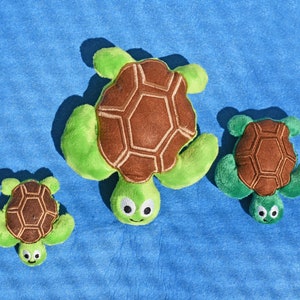 Turtle stuffie ITH embroidery design 5x7, 6x10, 7x12, 8x8, 8x12
