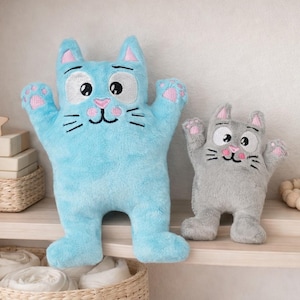 Crazy cat Kitty Stuffie ITH Embroidery , Machine Pattern, ITH Stuffie, Kitten Softie, Cat Pattern, ITH 5x7 , 6x10, 7x12, 8x8, 8x12