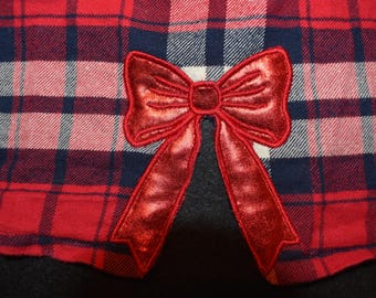 Lazo lateral apliques bordado diseño cinta girly arco bordado, sudadera costura arco lateral reliquia 4x4, 5x7,6x10,