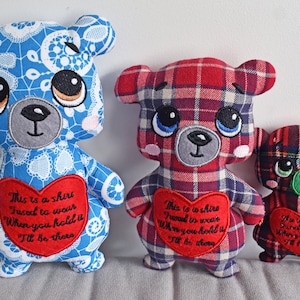 Memory Bear embroidery design 5x7, 6x10, 7x12, 8x8, 8x12