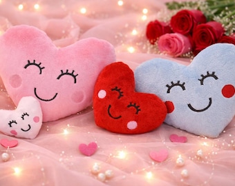 Heart Stuffie ITH Embroidery , Machine Pattern, ITH Heart Stuffie, Valentine Softie, ITH 4x4, 5x7 ,6x10, 7x12