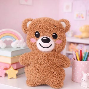 Osito de peluche bordado ITH, patrón a máquina, osito de peluche ITH, osito suave, patrón de osito de peluche, ITH 5x7, 6x10, 7x12, 8x12, 8x8