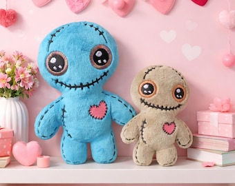 valentine monster voo doo doll Stuffie Halloween ITH Embroidery , Machine Pattern, ITH Stuffie, Halloween Softie pattern 5x7,6x10,7x12,8x12
