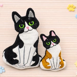 Cat Stuffie ITH Embroidery , Machine Pattern, ITH Kitten Stuffie, cat Softie, kitten Pattern in the hoop, ITH 5x7, 6x10, 7x12,8x12