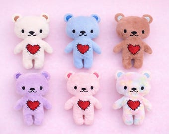 valentine Teddy Bear with heart Stuffie ITH Embroidery , Machine Pattern, ITH Bear Stuffie, Teddy Softie,ITH 5x7