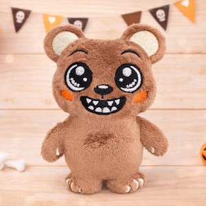 Orsetto di peluche mostro ITH, modello per ricamo a macchina, orsetto di peluche ITH, orsetto morbido, modello per orsetto di peluche, ITH 5x7, 6x10, 7x12, 8x12, 8x8