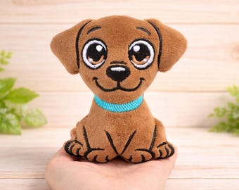 puppy dog Stuffie ITH Embroidery design , Machine Pattern, ITH dog Stuffie, dog Softie, Pattern, ITH 5x7, 6x10, 7x12, 8x12
