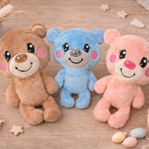 Teddy Bear Stuffie ITH Embroidery , Machine Pattern, ITH Bear Stuffie, Teddy Softie, Teddy Bear Pattern, ITH 5x7 , 6x10, 7x12