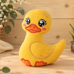 Pato 02 Bichinho de Pelúcia ITH Bordado à Máquina, Molde para Bordado à Máquina, Patinho de Pelúcia ITH, Patinho de Pelúcia, Molde de Páscoa, ITH 5x7, 6x10, 7x12, 8x12 no Bastidor