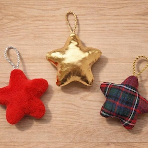 Little Star pendant ITH Embroidery , Christmas Machine Pattern, Xmas ornaments, ITH Star Stuffie, star embroidery Pattern, ITH 4x4