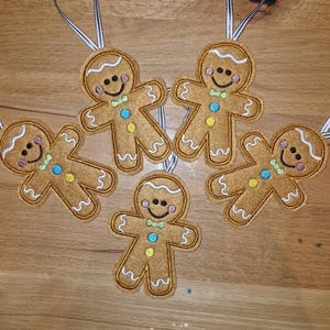 Gingerbread man embroidery pattern , In The Hoop, ITH, Softie Stuffie Plushie Kids , embroidery design, christmas pattern, 4x4 image 6
