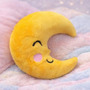 Moon embroidery pattern, In The Hoop ITH, Softie Stuffie Plushie Kids embroidery design, 4 sizes image 1