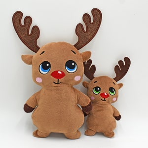 Christmas Reindeer Stuffie ITH Embroidery , Deer Machine Pattern, ITH Christmas Stuffie, Xmas Softie, christmasITH 5x7 ,6x10, 7x12,8x12