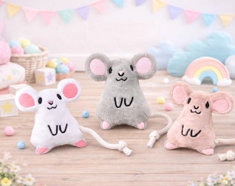 Mouse Stuffie ITH Embroidery , Machine Pattern, ITH Mouse Stuffie, Mouse Softie, Mouse Pattern, ITH 4x4