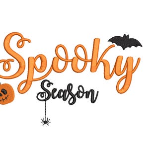 Spooky Season Halloween Embroidery Design, Digital File, 6 sizes