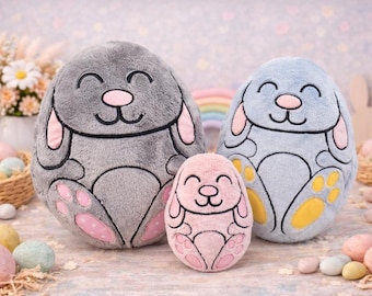 Egg Bunny Stuffie ITH Embroidery , Easter Machine Pattern, ITHBunny Stuffie,Bunny embroidery Pattern, ITH 4x4, 5x7, 6x10, 7x12, 8x12