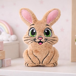 Patrón de bordado de conejito de Pascua, patrón a máquina, conejito de peluche ITH, suave de Pascua, patrón de Pascua, ITH 5x7, 6x10, 7x12, 8x12