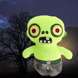 zombie Stuffie Halloween ITH Embroidery , Machine Pattern, ITH Skull Stuffie, Halloween Softie pattern 5x7,6x10,7x12,8x12